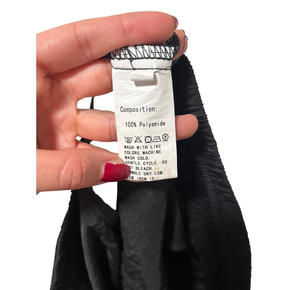 Black and Gray Track Pants with Elastic Waistband - Picture 7 of 7